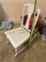 Vintage paint painted white rocking chair