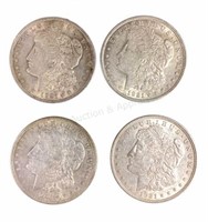 (4) 1921 Morgan Silver Dollar $1 Coins