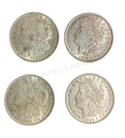 (4) 1921 Morgan Silver Dollar $1 Coins