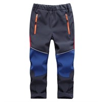 P975  Big Boy Softshell Hiking Pants Gray, 7-8