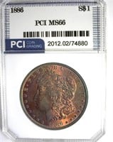 1886 Morgan MS66 LISTS $450