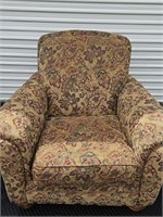 Beige chair with flower design