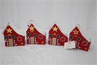 4 Dept. 56 Gingerbread House Ornaments
