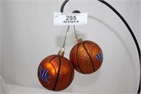 2 UK Old World Basketball Christmas Ornaments