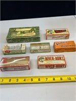 7 VINTAGE FISHING LURE EMPTY BOXES