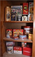 UPPER CABINET CONTEMPORARY TIN COLLECTION - ITEMS