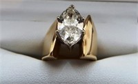 Womens 2.40 Carat Diamond 14K Gold Ring