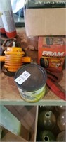 Drill powered pump. Fram Ph8a oil filter, wheel
