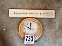 Wall Clock & Plaque(Garage)