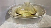 11 x 9 casserole baking dish with a smaller