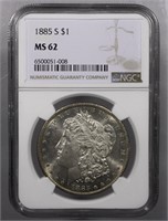 1885-S Morgan Dollar NGC MS62