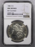 1886-S Morgan Dollar NGC UNC Details