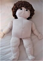 Stuffed Boy Doll Curly Yarn Hair 23"
