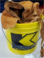 Bucket Of Various Leather