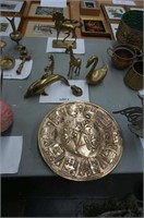 6-pcs. of solid brass-dolphin, swan, frog,