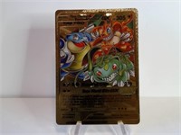 Pokemon Card Rare Gold Toon Charizard, Blastoise