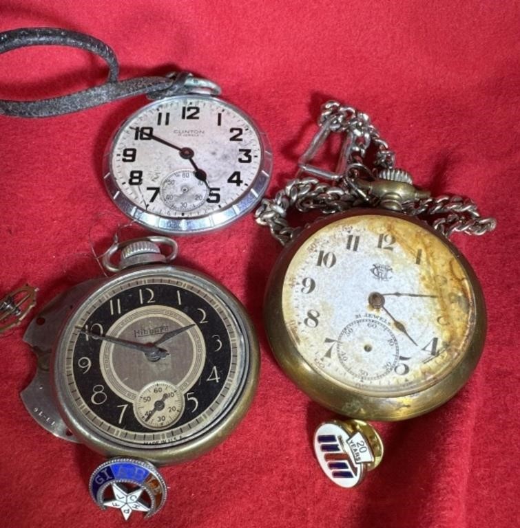ANTIQUE POCKET WATCHES, NEED REPAIRS BUT AN