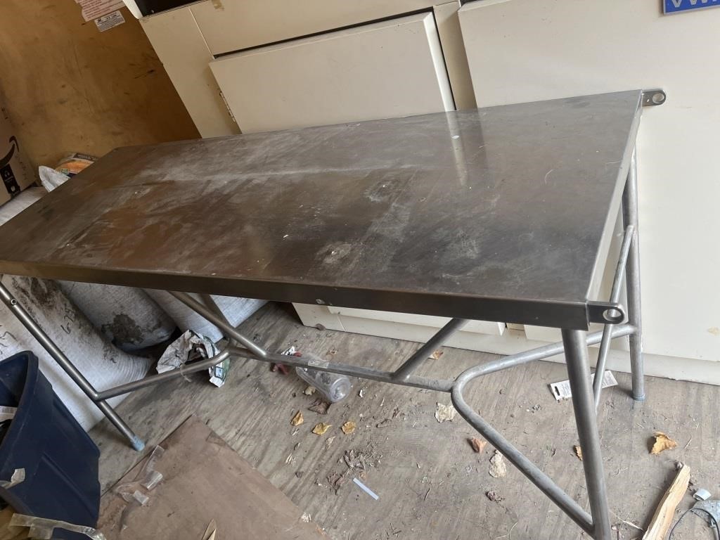 54x20.5x29.5H inch stainless table