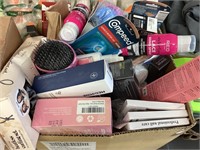 Box of misc. beauty products**