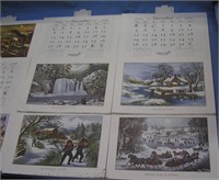 Collection of antique style calendars