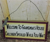 GRANDCHILDREN SPOILED WOODEN SIGN