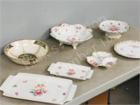 assorted porcelain bowls & platters, 7 pcs