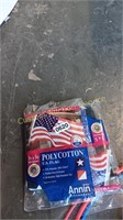 2 POLY COTTON US FLAGS