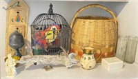 Decor: Birdcage, Covered Candlestick, Organizer +