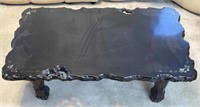 Black Inlaid Rough Edge Dark Colored Coffee Table