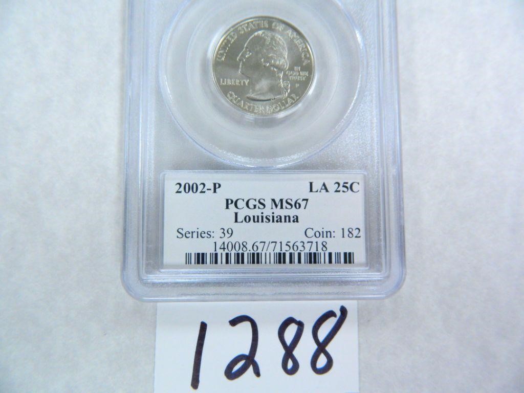 2002-P Louisiana Quarter PCGS Graded MS67