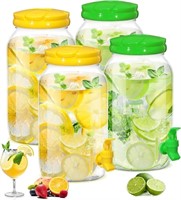 4 Pcs 1 Gallon Plastic Drink Dispenser for Parties