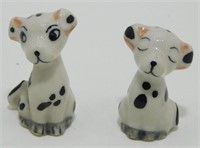 * Pair of Miniature Handcrafted Ceramic Dalmatian