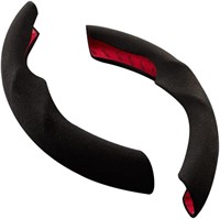 SANRILY Black Suede Leather Tesla Steering Cover