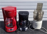 Two Coffee Makers & Food Processor