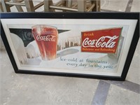 Framed Coca-Cola Advertisement