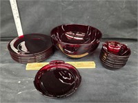 Ruby red dishes