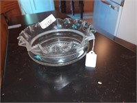 Vintage Fosteria Lido Etched Serving Dish
