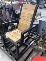 Metal/wood chair w/ spring seat