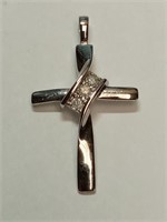 OF) 925 sterling silver cross pendant