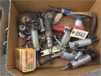 BOX OF AIR HAND TOOLS