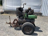 Gas Powered Air Compressor with Farm Trailer