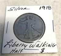 1918 WALKING LIBERTY SILVER HALF