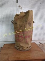 ANTIQUE SOUTHLAND ICE ADVERTISING CANVAS ICE BAG