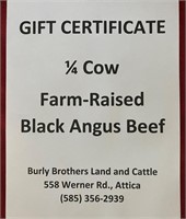 1/4 Cow-Farm Raised Black Angus Beef