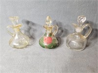 Glass goblets, oil & vinegar containers
