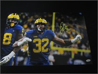 JAYLEN HARRELL SIGNED 11X17 PHOTO MICHIGAN