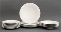 Alessi German White Porcelain Dinner Plates, 15