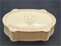 Luxor Celluloid Cameo Powder Box With Lid