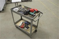 Utility Cart on Casters w/Assorted Tools & Clamps