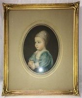 Van Dycke Engraving Portrait Of Child